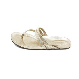 Chocolat Blu Yoyo Sandal Gold Metallic Leather Strappy Flip Flop EU 40 US 9-9.5